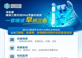 一管唾液，早防三癌｜奕谱生物唾液三癌无创 DNA 甲基化检测新品正式发布